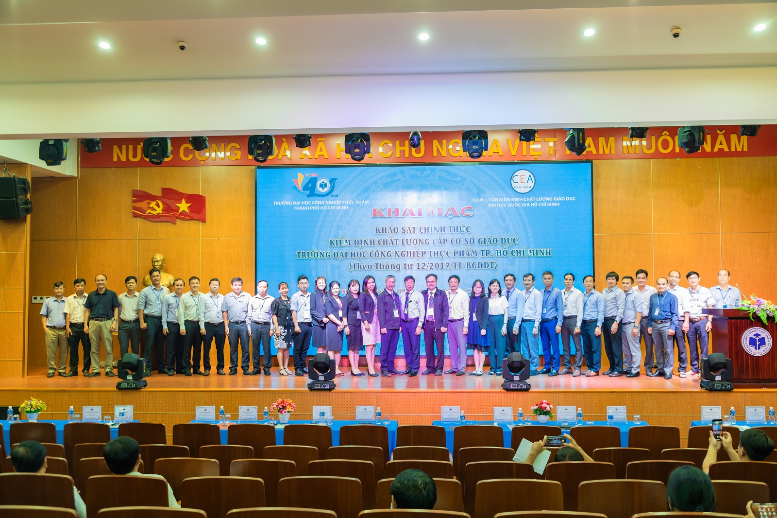 Khai mạc khảo sát chính thức kiểm định chất lượng cấp cơ sở giáo dục chu kỳ 2 tại Trường Đại học Công nghiệp Thực phẩm TP. Hồ Chí Minh