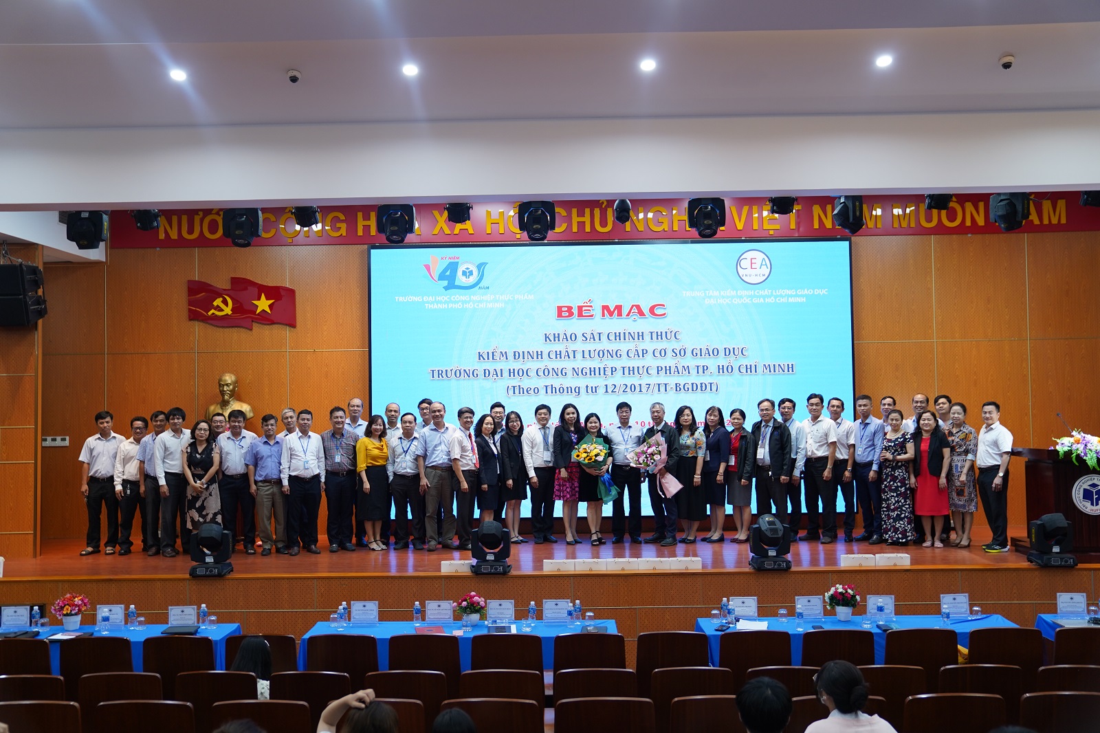 Bế mạc đợt khảo sát chính thức kiểm định chất lượng cấp cơ sở giáo dục chu kỳ 2 tại Trường Đại học Công nghiệp Thực phẩm TP. Hồ Chí Minh