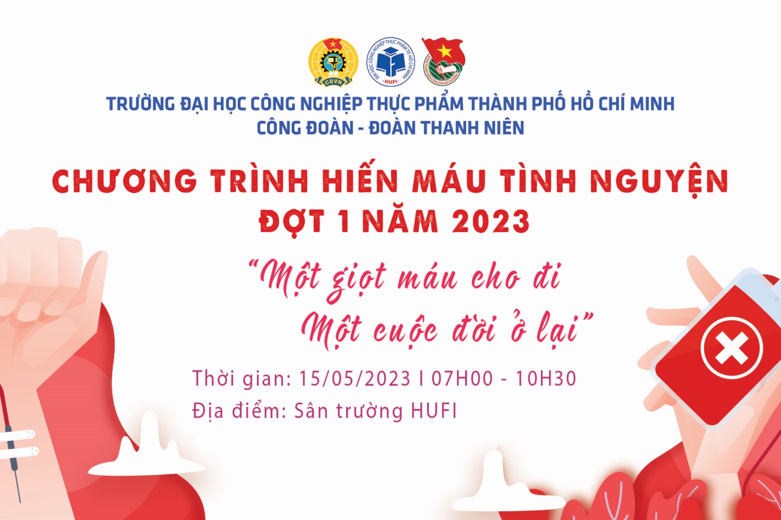 Tổ chức Chương trình Hiến máu tình nguyện đợt 1 năm 2023