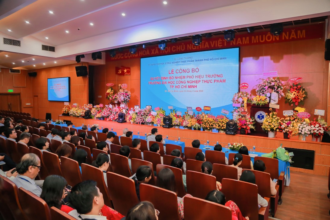 Lễ công bố quyết định bổ nhiệm Phó Hiệu trưởng Trường Đại học Công nghiệp Thực phẩm TP.Hồ Chí Minh